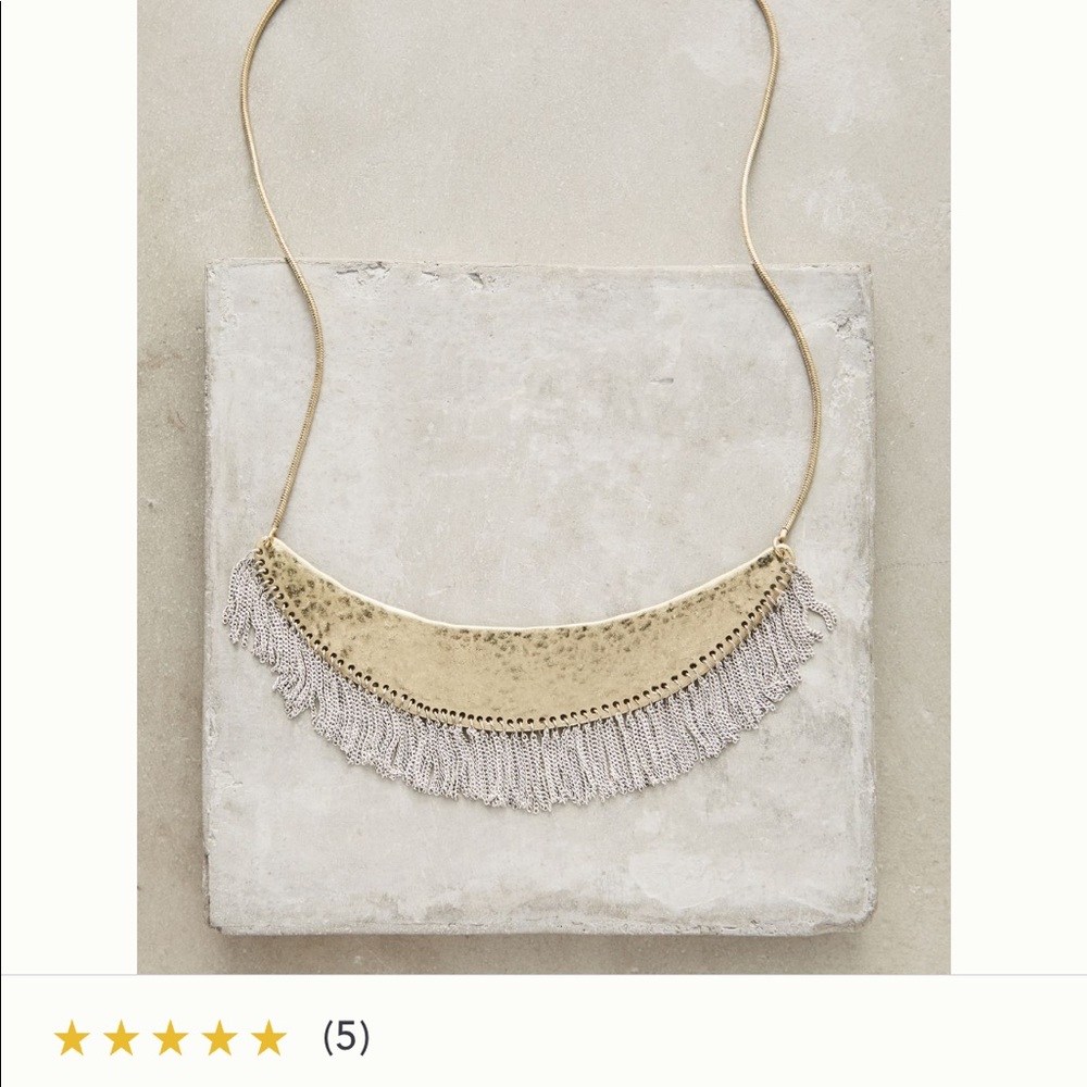 Anthro 2 metal choker adjustable necklace